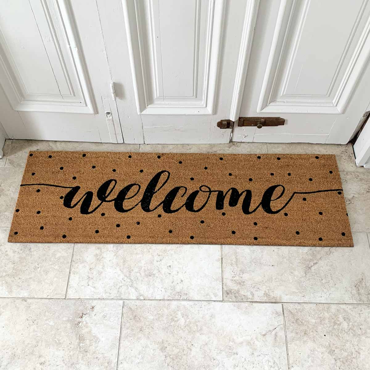 Polka Dot Welcome Doormat