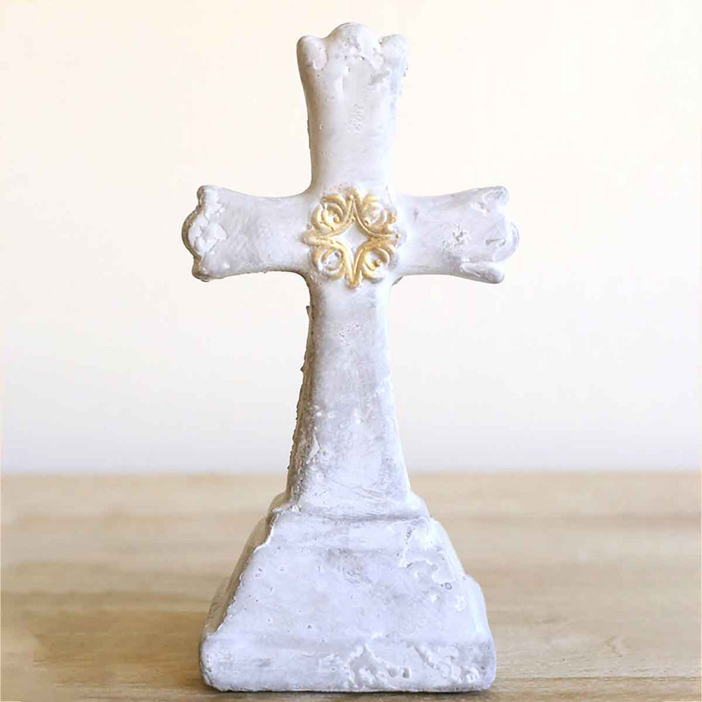 Croix Decor Cross with Gold Emblem