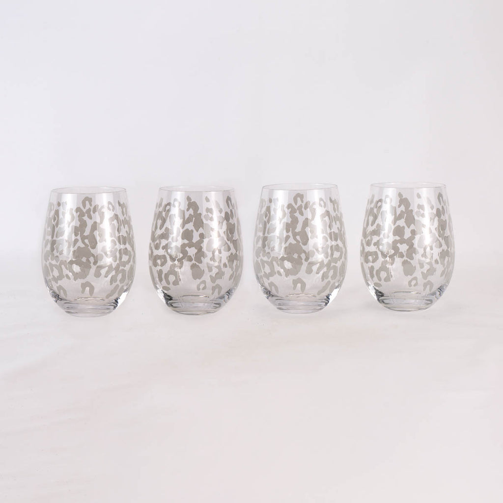 Leopard Wine Glass Gift Set