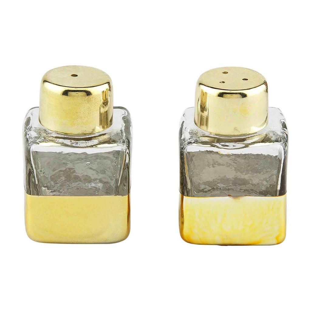 Gold Glass Salt and Pepper Shakers