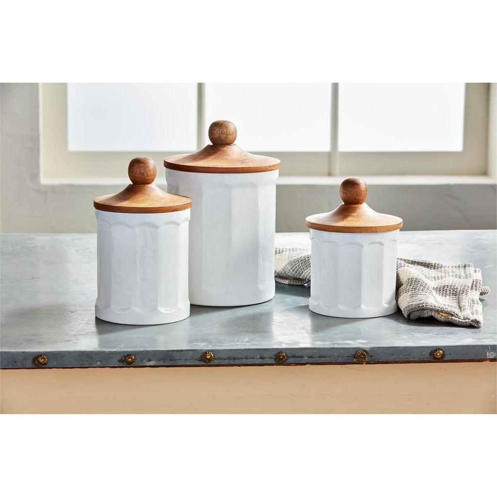 Milk Glass Canister Set