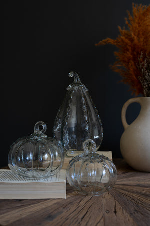 Set of 3 Glass Pumpkins