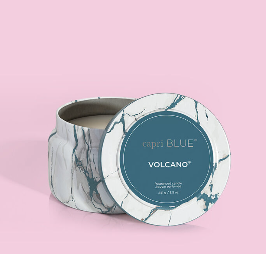 Capri Blue - Modern Marble Volcano Printed Tin