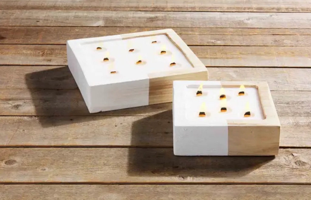 Square Wood Candle