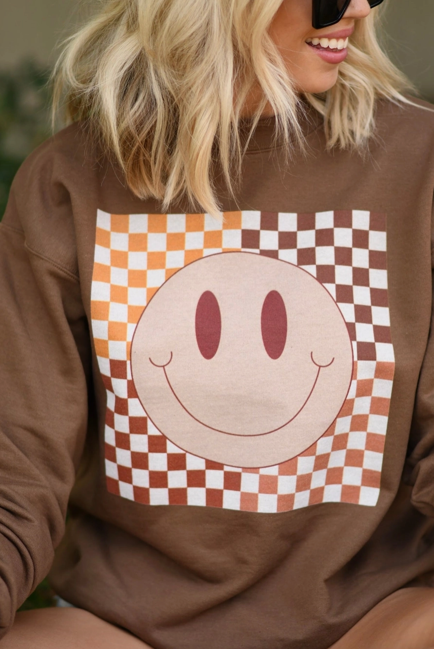 Checkered Smiley Tee