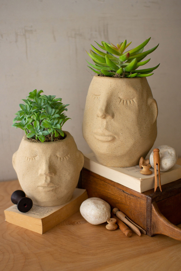 Ceramic Face Planters