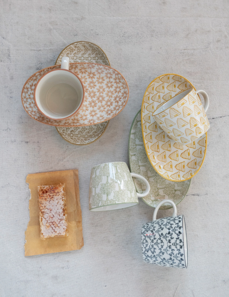 Patterned Stoneware Tray