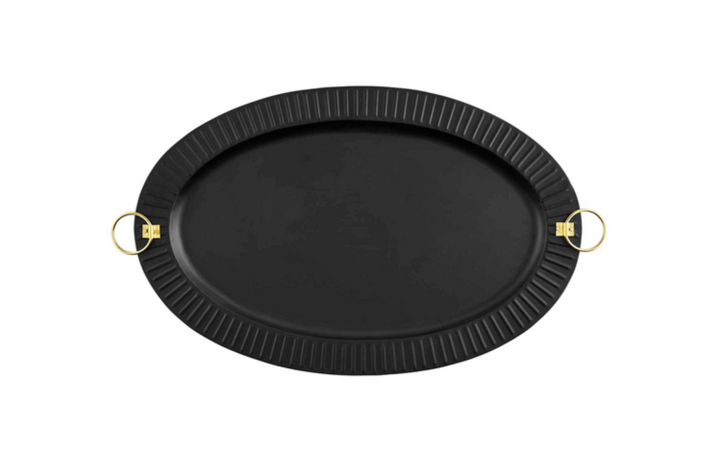 Black Oval Tray