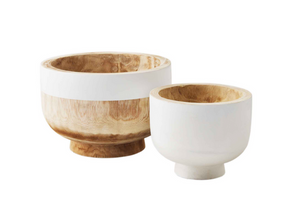 White Two-Tone Bowl Set