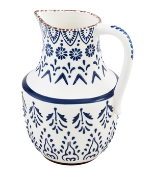 Blue Painted Pitcher