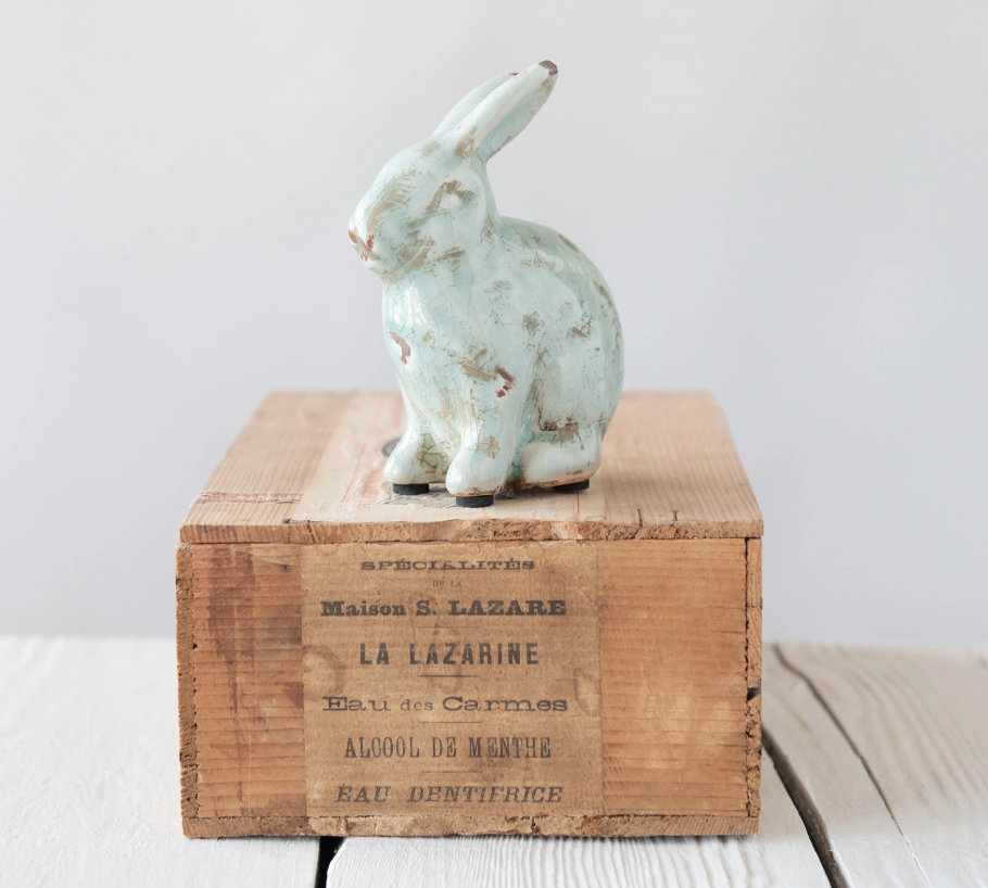 Distressed Terracotta Rabbit