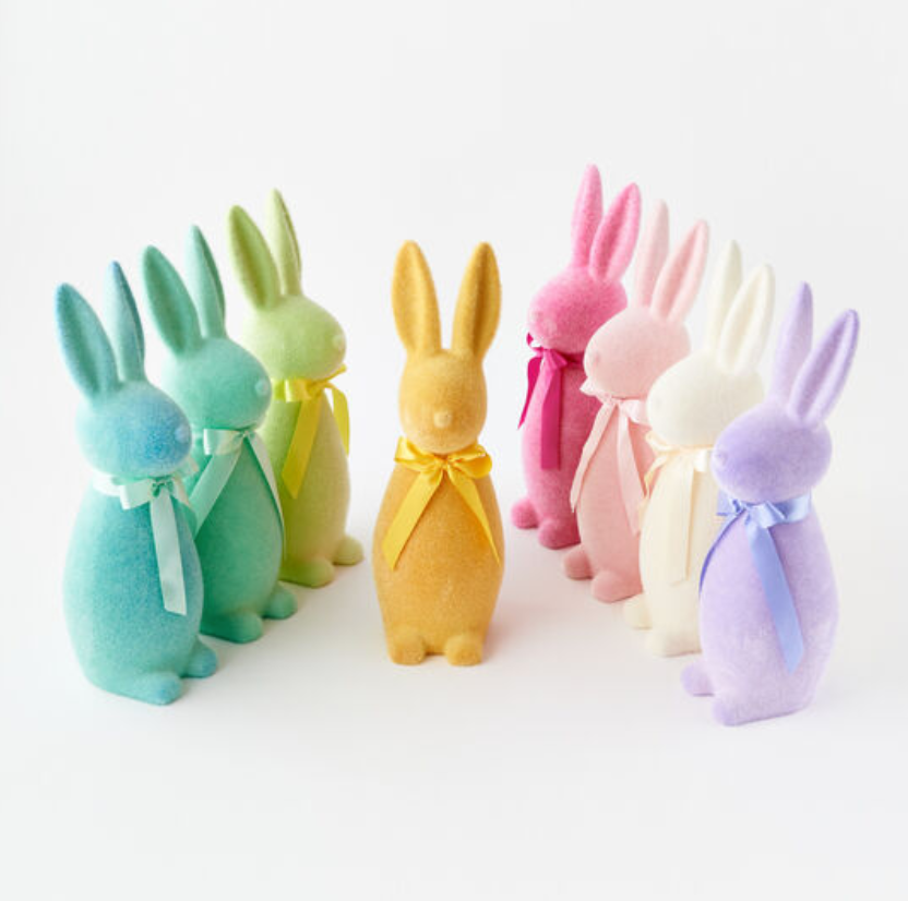 Flocked Pastel Bunny