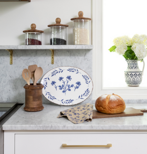 Blue Floral Platter