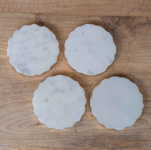 Ferrara Round Marble Coasters (set of 4)