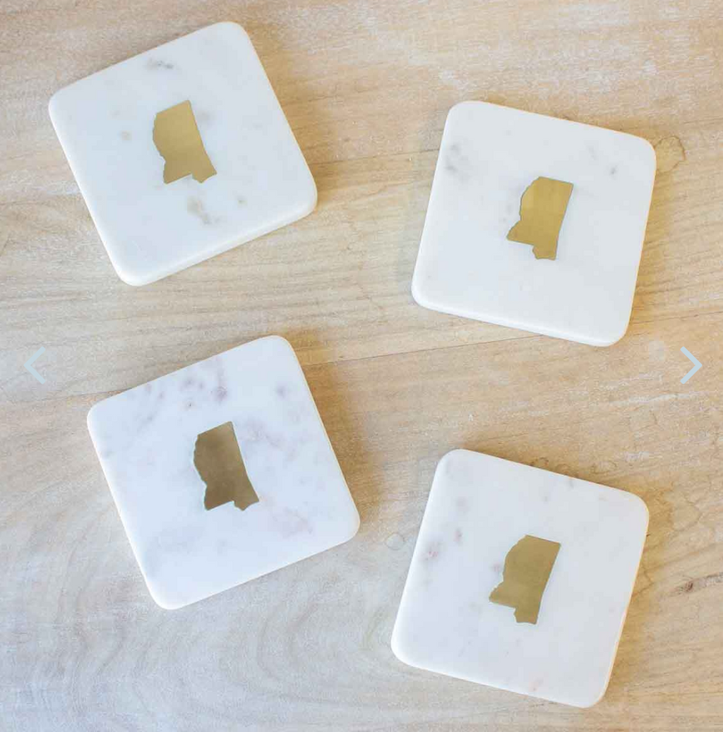 Mississippi Marble Coasters (set of 4)