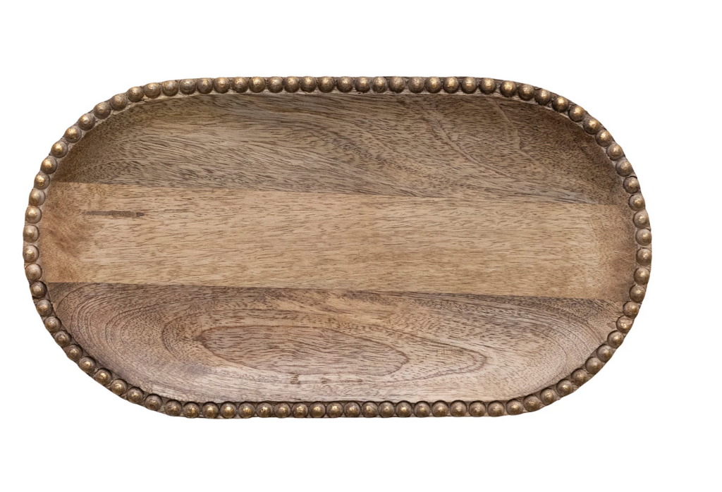 Hand-Carved Mango Wood Tray