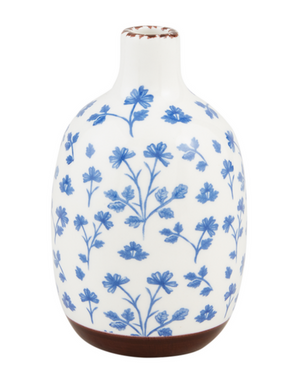 Blue Floral Bud Vase