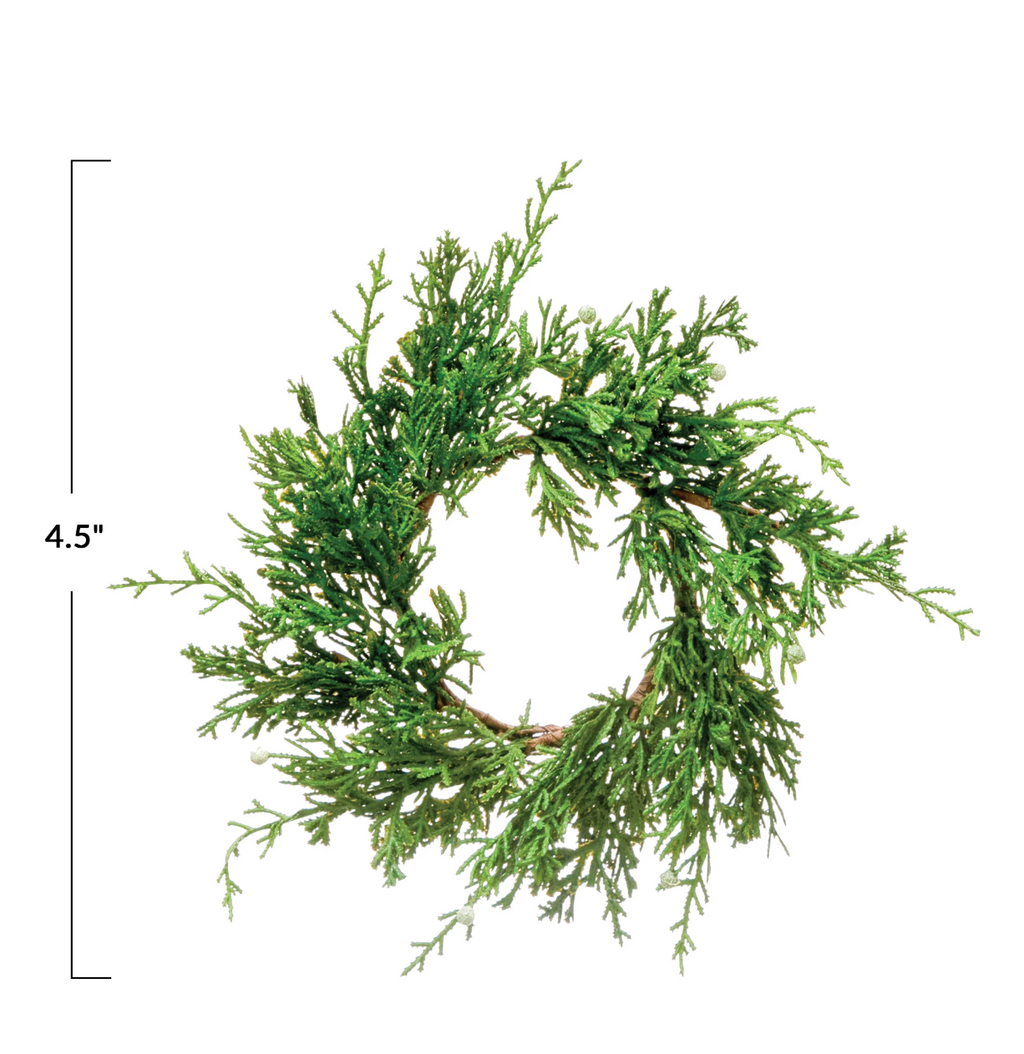 Faux Juniper Wreath