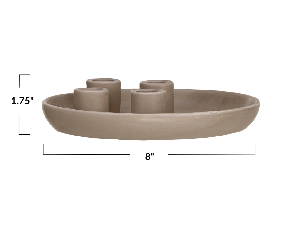 Stoneware Advent Taper Candle Holder