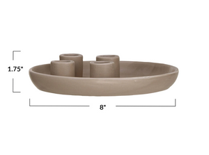 Stoneware Advent Taper Candle Holder