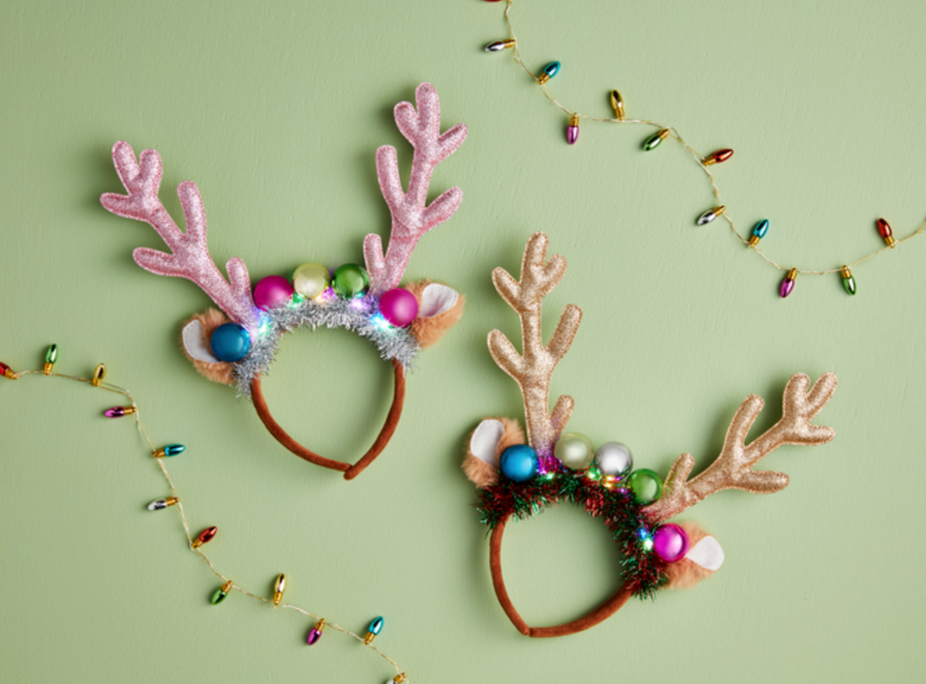 Gold Reindeer Light Up Headband