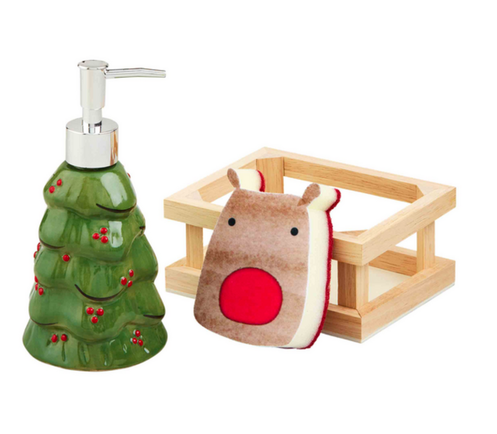 Tree Soap Pump and Sponge Set