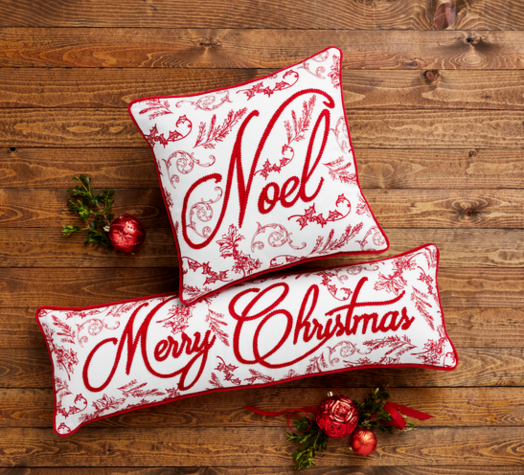 Christmas Toile Pillow