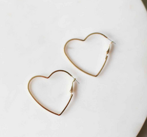 Heart Hoop Earrings