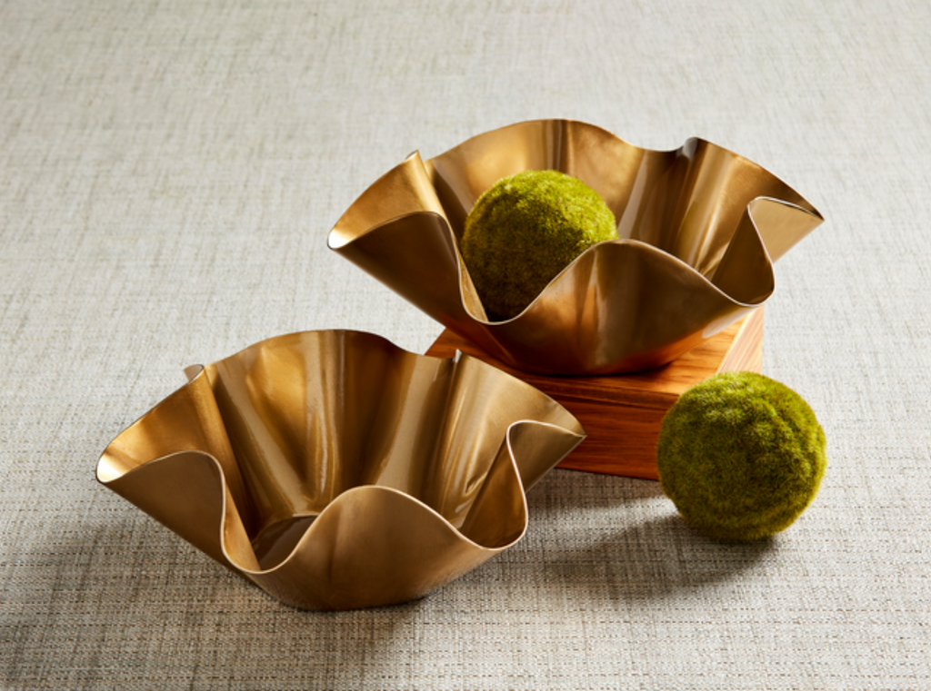 Brass Ruffle Bowls