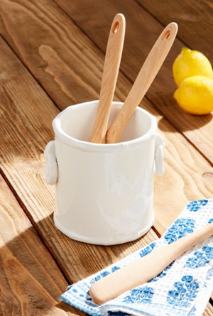 Ceramic Bamboo Handle Utensil Holder