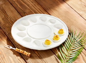 Ceramic Bamboo Deviled Egg Tray