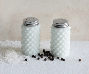 Milk Glass Salt & Pepper Shakers