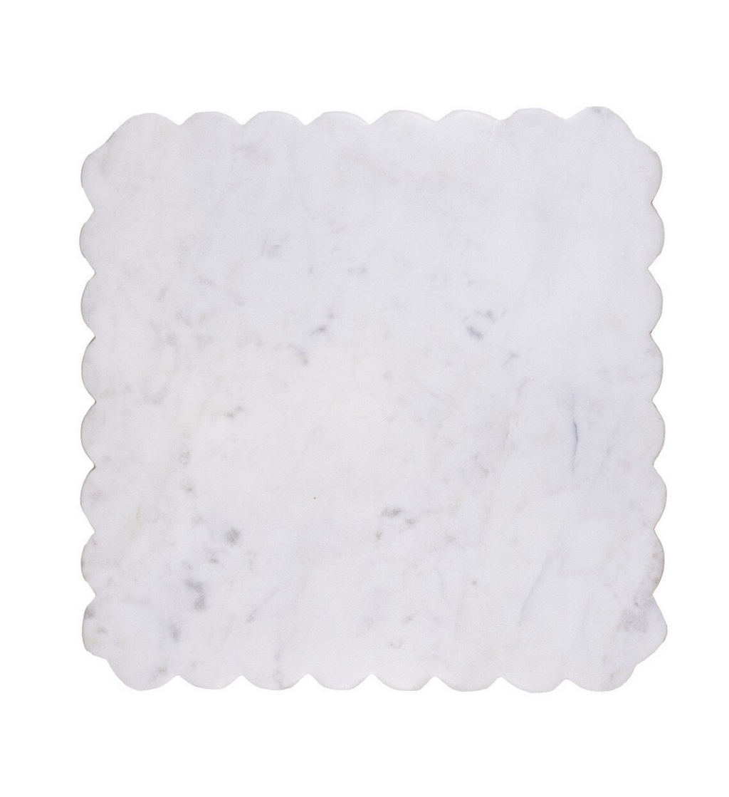 Scalloped Marble Serving Board