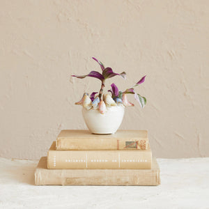 Stoneware Planter w/ Birds