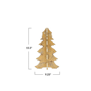 Gold Distressed Christmas Tree