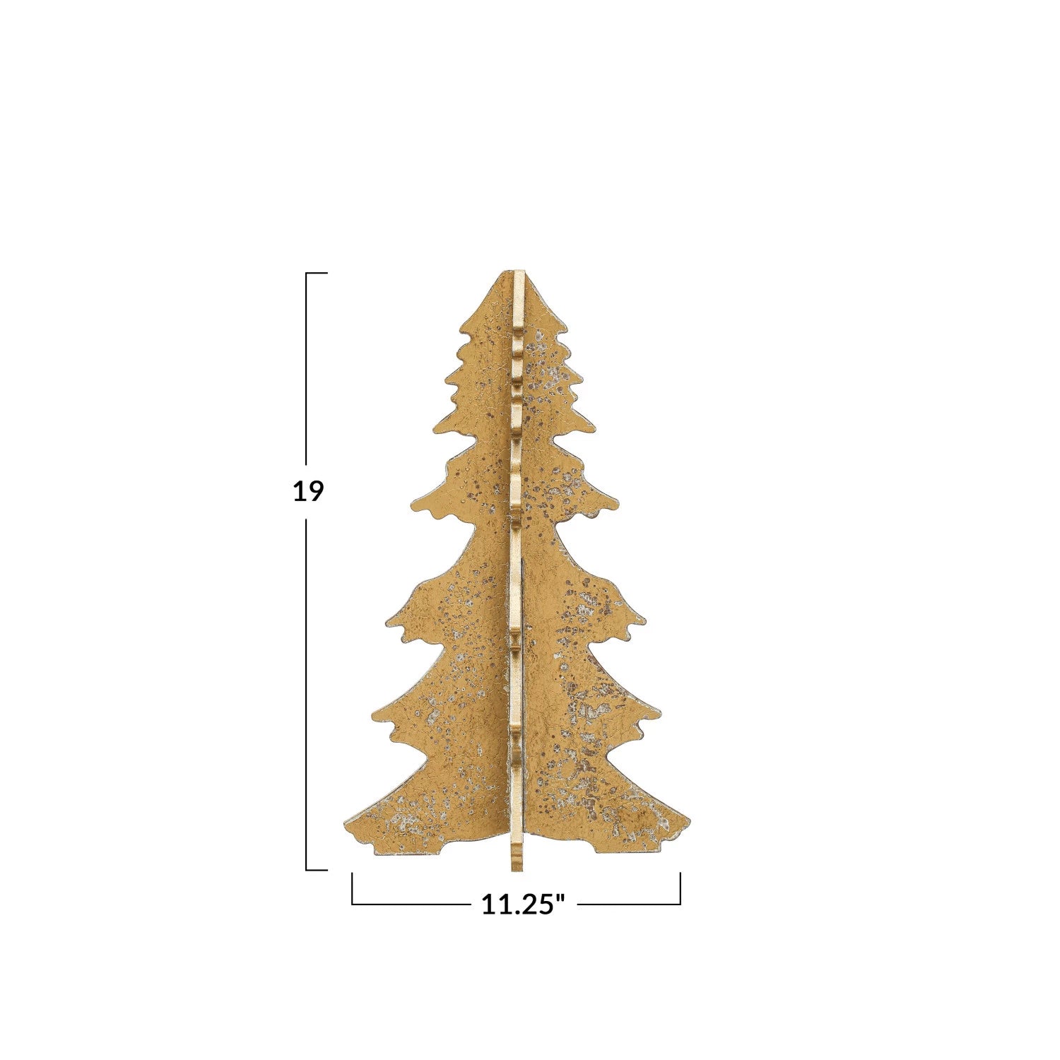 Gold Distressed Christmas Tree