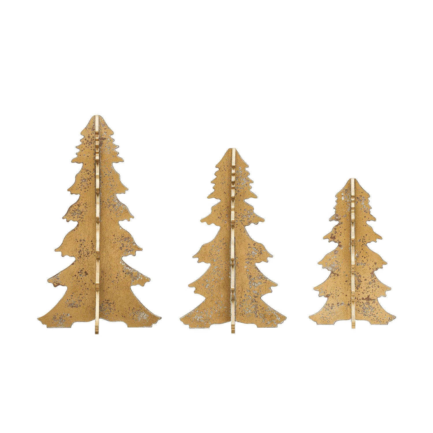 Gold Distressed Christmas Tree