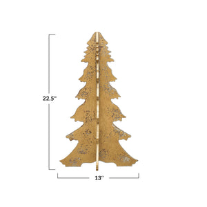 Gold Distressed Christmas Tree