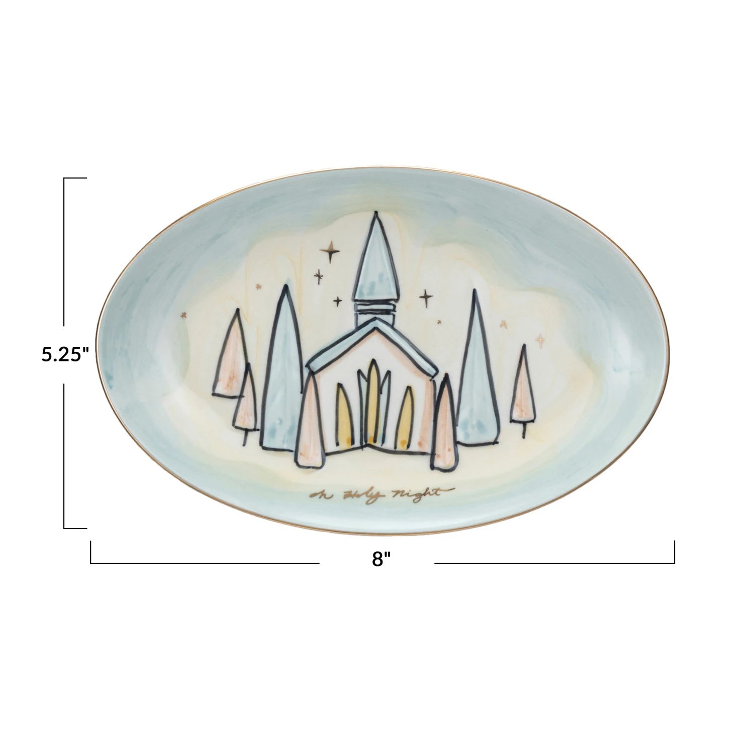 Hand-Painted Stoneware Plate