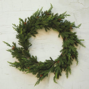 Faux Atlas Cedar Wreath